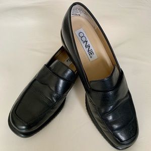 Vintage Connie Black Leather Marilyn Loafer